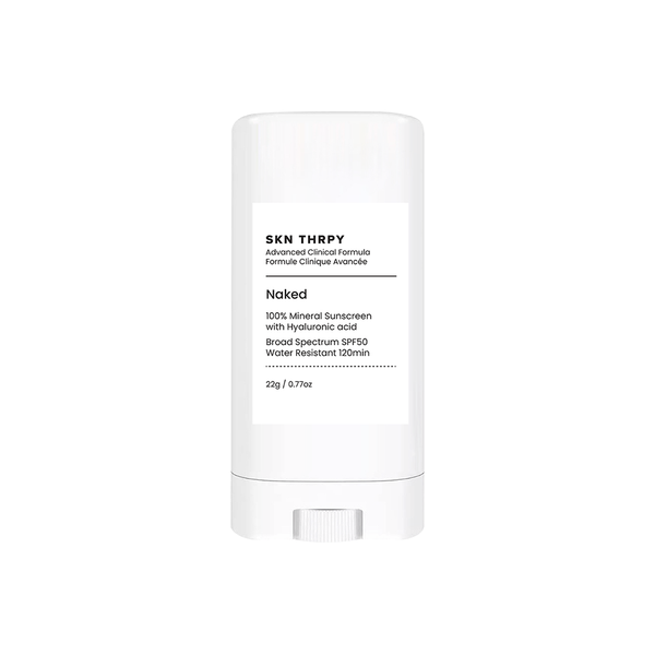 SKN THRPY NAKED 100% Mineral Sunscreen SPF50 Dewy Finish with Hyaluronic Acid — SPF sun protection